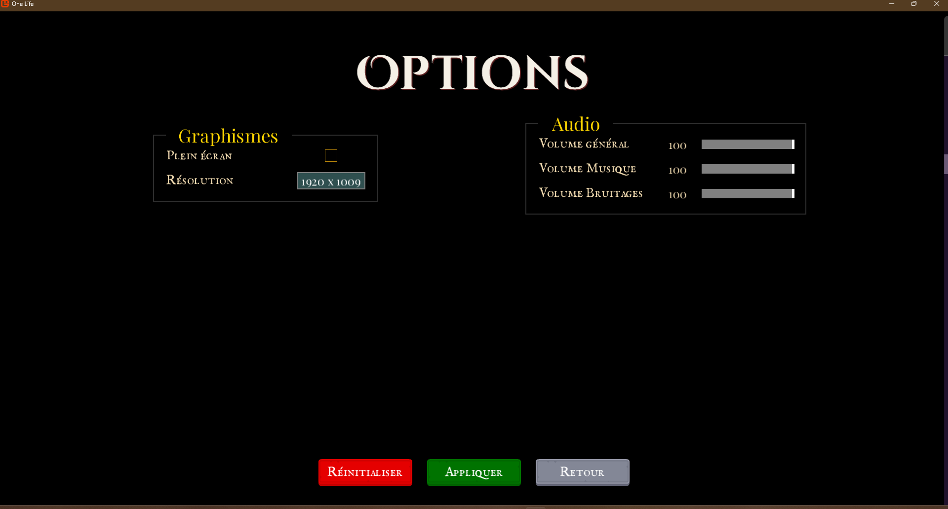 OneLife_Options